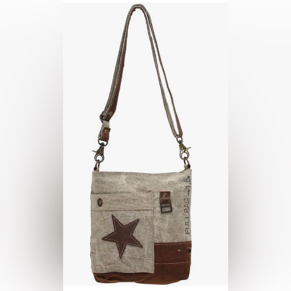 Myra Bag Tan and Brown Star Crossbody